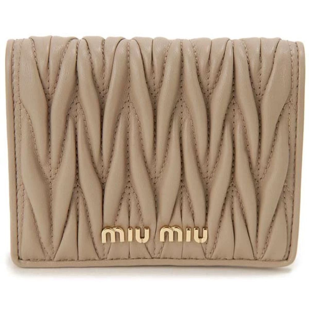 Miu Miu Bi fold Wallet Pink Compact